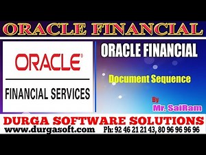 Oracle Finacial||online training|| Document Sequence by SaiRam