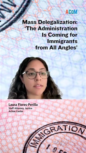 American Community Media on Instagram: "Laura Flores-Perilla, Staff Attorney, Justice Action Center, discusses Trump’s efforts to strip lawfully present immigrants, including those with temporary protected status (TPS) and those here on parole, of their status. Click the link in our bio for more. #immigration #trump #TPS #parole #DACA #birthrightcitizenship #ICEraids #ACoM #americancommunitymedia"