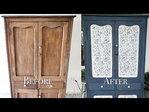 Antique Furniture Painting | Pie Safe Makeover DIY With Stencils + Milk Paint