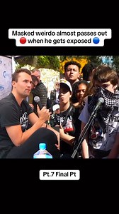 part 3 Masked weirdo almost passes out 🔴 when he gets exposed 🔵 #charliekirk #weirdo #trump #debate | Patriotstillpulls