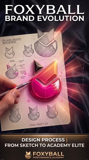 How to Design a Modern Tech Logo: FoxyBall 🦊✍️ #Shorts #zonestudio #logodesign #tutorial