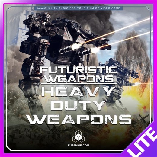 Futuristic Sci-Fi Heavy Duty Weapons Sound Effects Library - Science Fiction War Sounds MINI PACK by Fusehive.com
