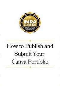 How to Publish and Submit Your Canva Portfolio
