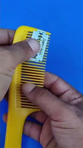 Comb razor blade attach for hair cutting process ✂️🪒 #shorts