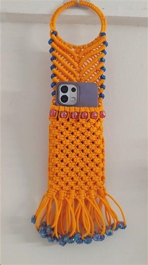 macrame Mobile holder | Easy to make for Beginners #macrame #mobile #holder