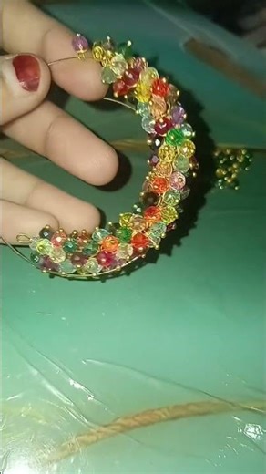 #trending #gajra breslet #making process #crystal gajra breslet #gajara breslet