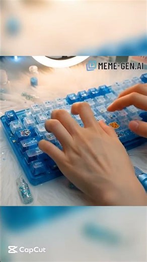 Typing on blue keyboard ASMR||#shorts #asmrsounds