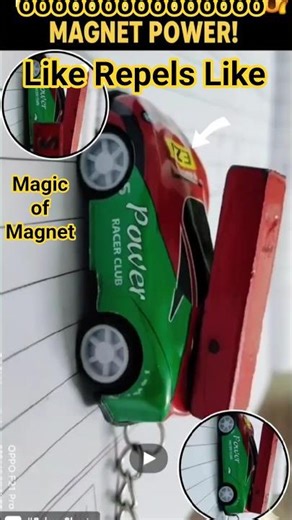 Power of Magnet. Like Repels Like. Use of science in toy car #shorts