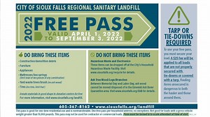 1K views · 19 reactions | It's FREE Landfill pass season! You have until September 3rd, 2022 to use your free landfill pass at the Sioux Falls Regional Sanitary Landfill. 26750 464th Ave Hartford, SD 57033 | City of Sioux Falls - Municipal Government | Facebook