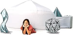 The Original Patented AirFort - Build A Fort in 30 Seconds, Inflatable Fort for Kids, Play Tent for 3-14 Years, A Playhouse Where Imagination Runs Wild, Fan not Included (Mod About Gray)