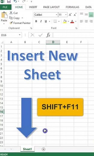 How to add new sheet in Excel #excel #exceltips