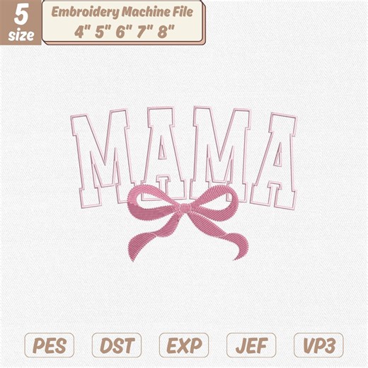 Mama Applique Machine Embroidery Design Mother's Day Gift (digital Download) - Etsy