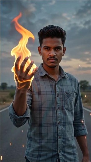 🔥 Hand Fire VFX 🔥 | AI Magic Effect 😱 #Shorts