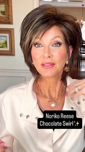 1.1K reactions · 131 shares | Noriko CHOCOLATE SWIRL on REESE! COLOR SPOTLIGHT! ✨TLWIGS.COM use code ANDI in notes section for gift card! #wigs #wig #wigreview #wigstyling #syntheticwigs #wigcolor #wigcolorist #wiglovers #brunettewigs #fakehair #wiglife #over50andfabulous #over50beauty | Andis Chic Wigs and Beauty | Facebook