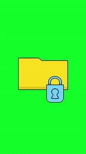 Download Locked Folder Icon Animation On Green Screen. Vertical Animation for free