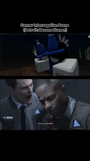 Connor Interrogation but Roblox Version [Comparison] #roblox #robloxanimation #shorts