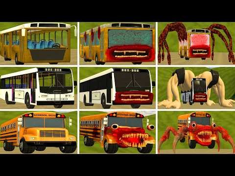 New Monster Battle: BUS EATER, BUS EATER BUILDER, SCHOOL BUS EATER, MEGAHORN, CHOO CHARLES(GMOD)