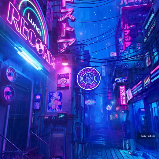This week #InTheNVIDIAStudio we're diving into Andy Harbeck Arts' Retro-Cyberpunk world. 🟣🔵 Learn how to create his 3D animation by checking out Part 1 of our Studio Sessions tutorial series hosted by Andy on YouTube 👉 https://nvda.ws/4a7JHsT | NVIDIA GeForce Philippines
