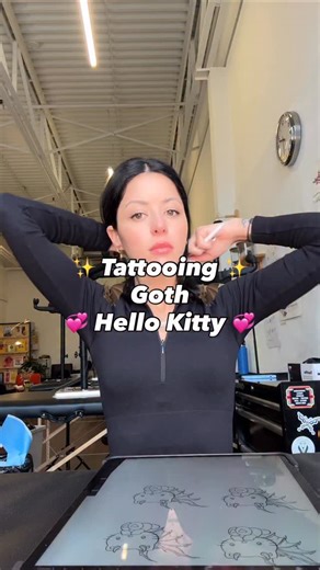 Miss Preciouss Tattoo | ✨🦇💞 Goth Hello Kitty Tattoo 💞🦇✨ . . #hellokittytattoo #goth | Instagram