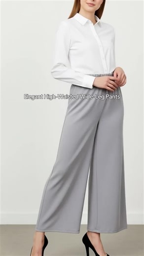 High-Waisted Wide-Leg Culottes for Women, Elastic Belt Comfortable Cotton Trousers, Elegant Spring and Summer Fashion #widelegleggings #pantsoutfitideas #highwaisttummycontrolpantiesforwomen #widelegjeanswomen #highwaistswimwear #widelegsweats #tallwomenclothing #womenslinenpants #longsleeveset #womenscargopants