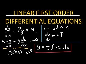 Linear first order differential equations - Calculus