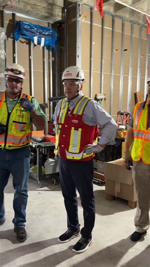 Hard hat time! The crew from Gilbane Building showed me the latest on the courthouse renovation work. We toured construction on the second floor, plus the new Waukesha County Board space set to be finished later this fall. The rest of the work, we still have a while to go! #pardonourdust | Waukesha County Executive Paul Farrow