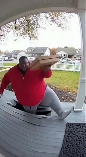 Pizza Delivery Man Falls Through Floor | Funny Delivery Disaster