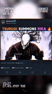 Tsurugi summons Rika 🔥 #jjk #anime #jujutsukaisen #animeedit #manga #modulo