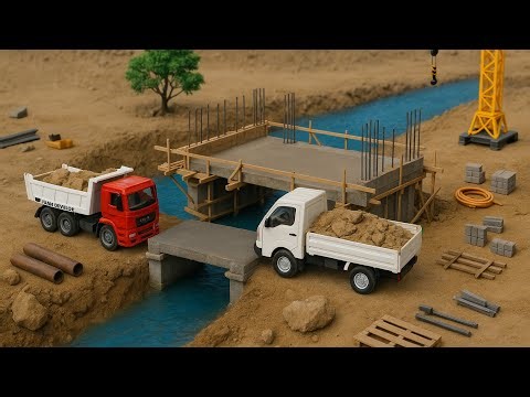 DIY Mini Truck Builds Strong CementBridge | Creative EngineeringConstruction Project