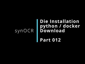 synOCR - Part 012 - The installation of Python and Docker, if not available in the package center