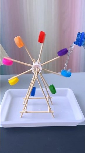DIY Water Windmill with Bottle Caps & Chopsticks | Easy Recycled Craft