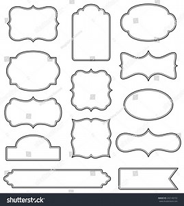 Set Simple Decorative Frames Stock Vector (Royalty Free) 242146732 | Shutterstock