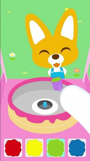 Permen kapas buah juga!🌈 #Bahasaindonesia #shorts #forkids #pororo