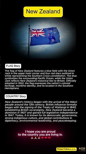 New Zealand Flag and Country Story