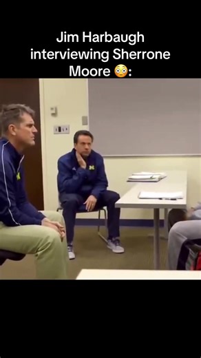 Jim Harbaugh interviewing Sherrone Moore: #jimharbaugh #sherronemoore #michigan #michiganfootball