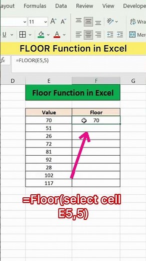 FLOOR Function in Excel | Advanced Excel Formula #excel #exceltutorial #exceltips