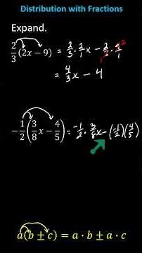The Distributive Property with Fractions (7EEA1)
