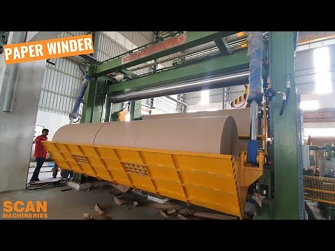 Paper Machine Rewinder | Two Drum Winder | Kraft Paper Deckle 4200mm | Scan Machineries Rewinder |