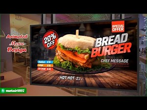 Animated Food Menu Design | Digital Restaurant Menu UI | Motion Graphics in After Effects