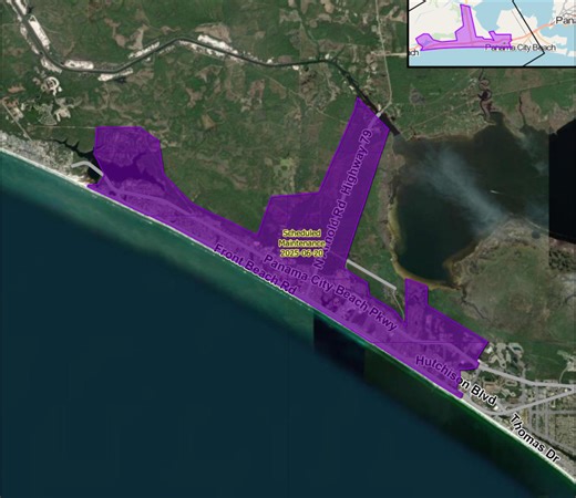 Water main break impacts Panama City Beach