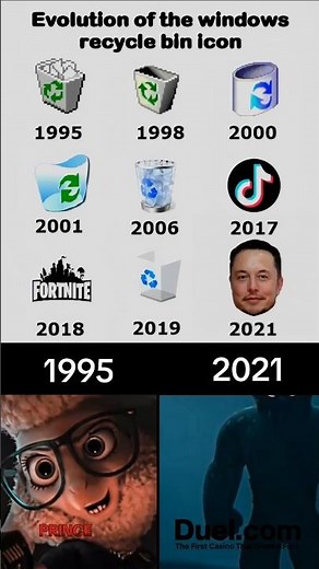 Evolution of the windows recycle bin icon