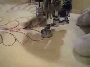 Free Motion Quilting Feather