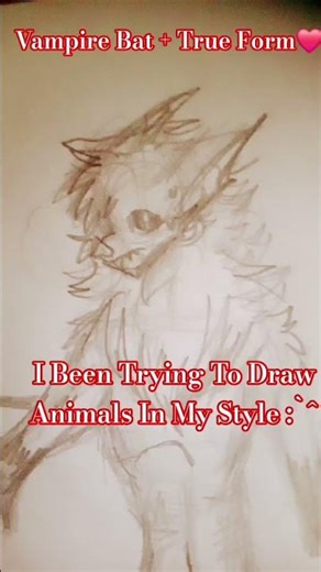 Monster Vampire Bat Drawing👍