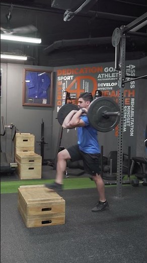 Split Stance Hang Clean to Box