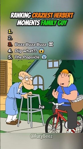 Ranking Craziest Herbert Moments in Family Guy 🤣