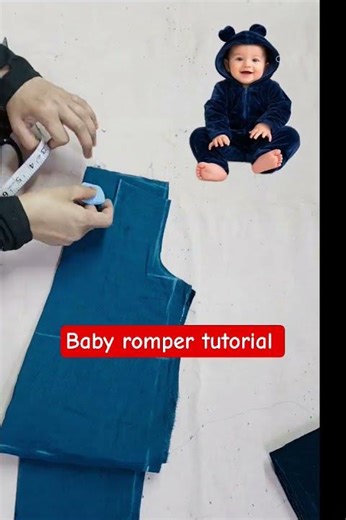 #Baby romper tutorial #winter kids outfit design #diy jumpsuit