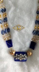 4.8K views · 95 reactions | Beautiful blue chocolate beads 14karat BIS hallmark gold chain for more details please whatsapp 9073766134 | Lavya jewels | Facebook