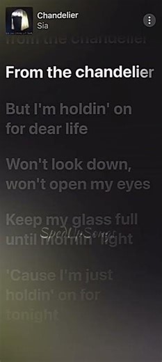 Chandelier Sped Up - Sia