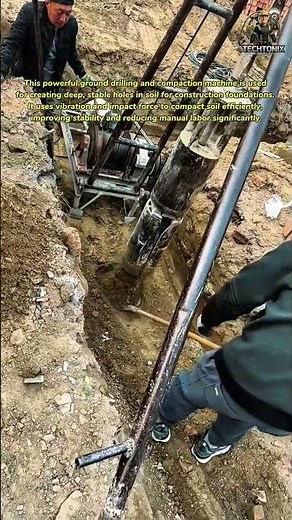 Insane Ground Drilling Machine in Action! Powerful Soil Compactor & Hole Maker