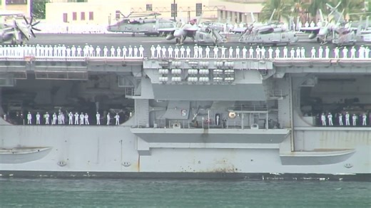 RIMPAC 2008: USS Kitty Hawk (CV-63) Arrival